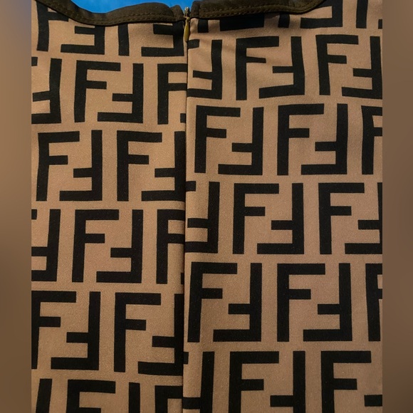 Fendi Tan and Black Monogram Dress - Picture 10 of 10